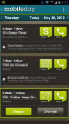 MobileDay Interface
